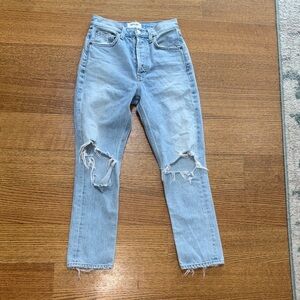 Agolde Riley High Rise Straight Crop Jeans